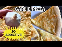 Garlic Pizza Recipe: Insanely Crispy Crust 🍕 15-Minutes, 5 Ingredients, Better Than Takeout! 🔥