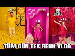 TÜM GÜN TEK RENK VLOG ‼️ KIRMIZI, PEMBE, SARI !! KUZEY ELİF NE YAPACAKSINIZ !!