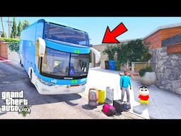 Franklin and Shinchan Comeback with Bus Road Trip North Yankton TO Los Santos IN GTA V