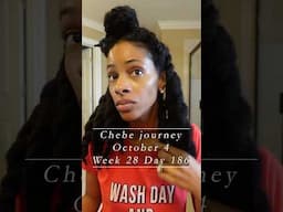 Chebe journey. Week 28 Day 186. Chebe powder for aggressive length retention. #naturalhaircare