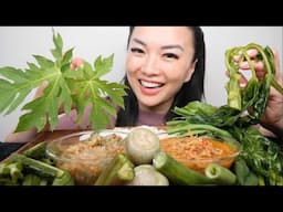 TRYING NEW VEGGIE (BITTER FOOD + BOILED VEGGIE) LIGHT WHISPERS | SAS-ASMR