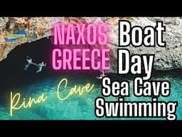 Epic Cliff Jumping and Sea Cave Adventure in Naxos Greece! Best Greek Island Boat Day!