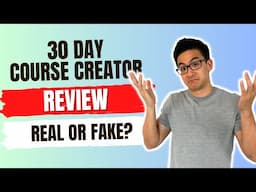 30 Day Course Creator Review - Legit Money Maker OR Not? (Watch First!)