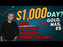 🔪 Scalping $1000 🎯in NY Open 🇺🇸 - Nasdaq and Gold