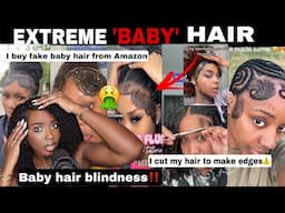 MERCY!😱 EXTREME BABY HAIR: GROWN WOMEN HAVE EDGES+ BIG BABY HAIR  BLINDNESS | TIK TOK COMP