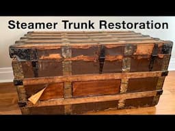 Vintage Steamer Trunk Restoration Project with Detailed How-To Information by Fixing Furniture