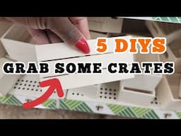 DOLLAR TREE DIYS USING THE WOOD CRATES