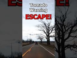 Tornado Warning Escape! #tornado #stormchasing #weather #storm #midwest #stormchaser #meteorologist