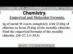 Empirical and Molecular Formula: How to Determine Empirical Formula from Percentage Composition.