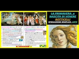 LA NASCITA DI VENERE E LA PRIMAVERA di Sandro Botticelli, spiegazione semplice