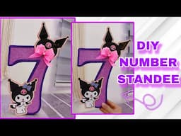 DIY KUROMI THEMED NUMBER STANDEE