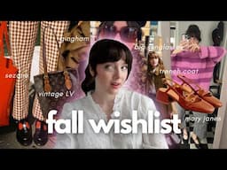 what's on my fall clothing wishlist?? fall 2024 fashion trends and what I'm liking this season