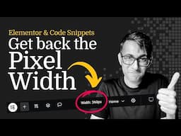 Add the Pixel Width to Elementor's Top Bar