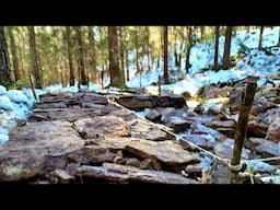 Building a Small Stone House in the Woods - Dry Stone Walling - Day 4-5