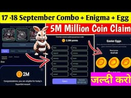 17 September Rocky Rabbit Easter Egg | Rocky Rabbit Combo Today | Rocky Rabbit Enigma Today 17 Sept