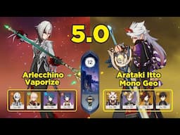 Spiral Abyss 5.0 Floor 12 ARLECCHINO & ARATAKI ITTO | Genshin Impact