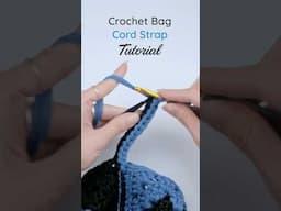 Quick crochet strap cord for bags🧶😋 #crochet #crocheting #crocheteveryday #crochettutorial