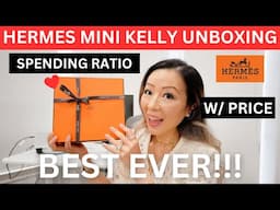 HERMES MINI KELLY UNBOXING W PRICE | SPENDING RATIO, ways to wear etc | Hermes quota bag unboxing