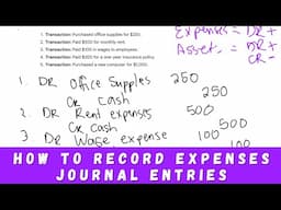 How to record expenses | JOURNAL ENTRIES