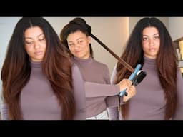 How to: SILK PRESS on natural hair at HOME | start to finish