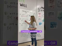 Compound inequalities with OR 💜 #iteachalgebra #math #algebra #mathematics #iteachmath #teacher