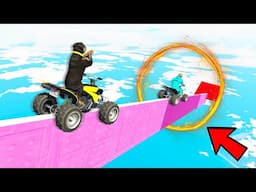 DANGEROUS PARKOUR STUNT RACE ON QUAD BIKE in GTA 5