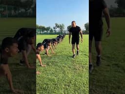 Running 🏃‍♂️Long Steps Exercise (Single leg stretch inside) 20×3 Sets #army #1600m #running #shorts