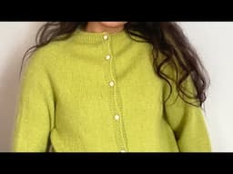 Italian bind off for Green Tea Cardigan