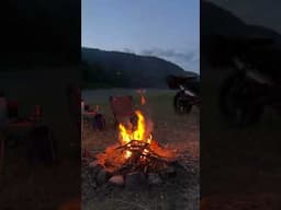 Motorcycle camping in solitude |peaceful evening. #motorcycle #camping #mototravel #motocamping