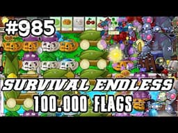 Plants vs Zombies Survival Endless 100000 Flags Part 985 | 19680 - 19700 Flags