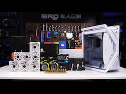 「BRO」4K Water Cooled PC Build ROG Hyperion GR701White With Ultra 285K . GR701华硕ROG创世神白色 #pcbuild