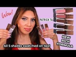 PATRICK TA Major Volume Plumping Lip Gloss RICH - NEW Formula [ALL 5 SHADES SWATCHED ON LIPS] 💖