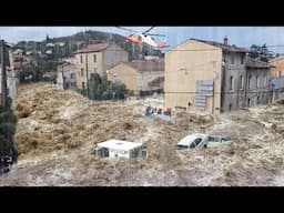 Chaos in Spain today! Heavy rain and floods submerge buildings and homes in Tarragona