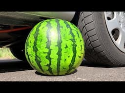 WATERMELON VS CAR, Coca Cola Zero, PowerAde, Fanta, Sprite, Big Egg and Mentos Different Underground