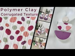 DIY Polymer Clay Corrugated Texture | Easy Polymer Clay Earrings Tutorial