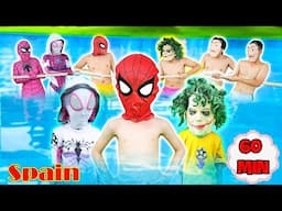 Hola superhéroe rescate KID SPIDER MAN & KID JOKER