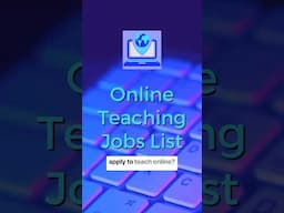 Online Teaching Jobs List 💻 Where to Apply to Teach Online