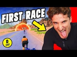 Can THIS YouTuber WIN his First Zwift Race EVER?! - Cat D Zwift Racing