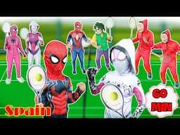 TODOS LOS SPIDER-MAN Party Battle On The Park (Acción divertida en vivo)