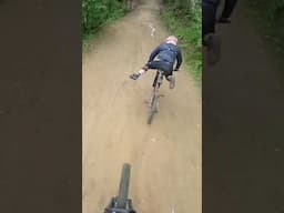 I almost landed on my buddy riding huge jumps at Highland MTB Park!