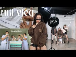 UNI VLOG • Hospital Duty, Study with Me, VYND Clothing Photoshoot📸 | Philippines