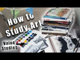 Improve your Art studying from Books + Everything I learnt about Value! (+Value Studies to try!)