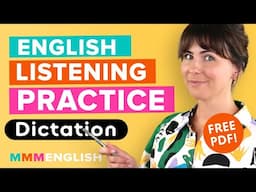 English Listening Practice | Story + Dictation