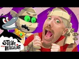 Halloween Monsters Ice Cream Story for Kids with Steve and Maggie | Haunted House | Finger Family