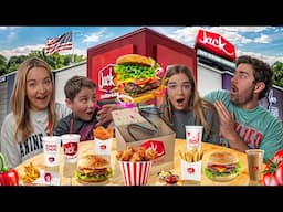 New Zealand Family try Jack in the Box for the first time! (WE WERE LEFT SHOCKED WITH THIS FOOD!)