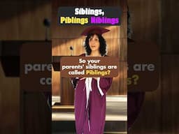 Siblings, Piblings, Niblings | Learn With Examples #Shorts #English #Vocabulary #Students