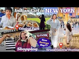 Indian GIRL in NEW YORK! Central Park, Grand Central Station, TJ MAxx, Sephora Shopping! #TravelWSar