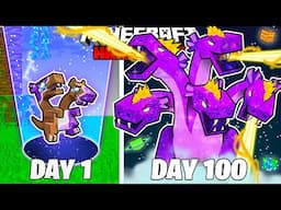 I Survived 100 Days as a COSMIC HYDRA in HARDCORE Minecraft