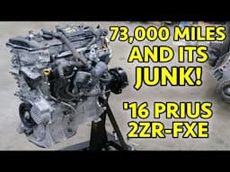 2016 Toyota Prius Engine Fails @ Just 73,000 Miles. I Thought These Were Good! Full 2ZR-FXE Teardown