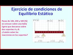 Ejercicio de condiciones de Equilibrio Estático